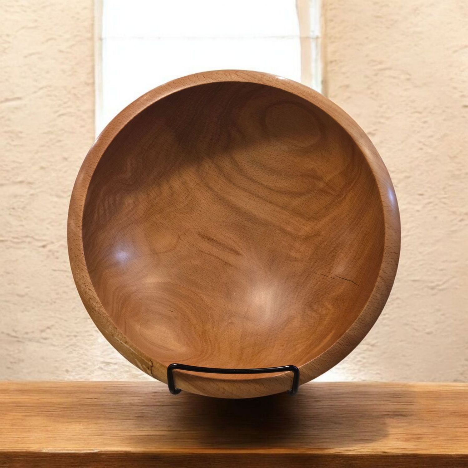 David Gilbert Hand Turned Beechwood Bowl Smooth 9&quot;