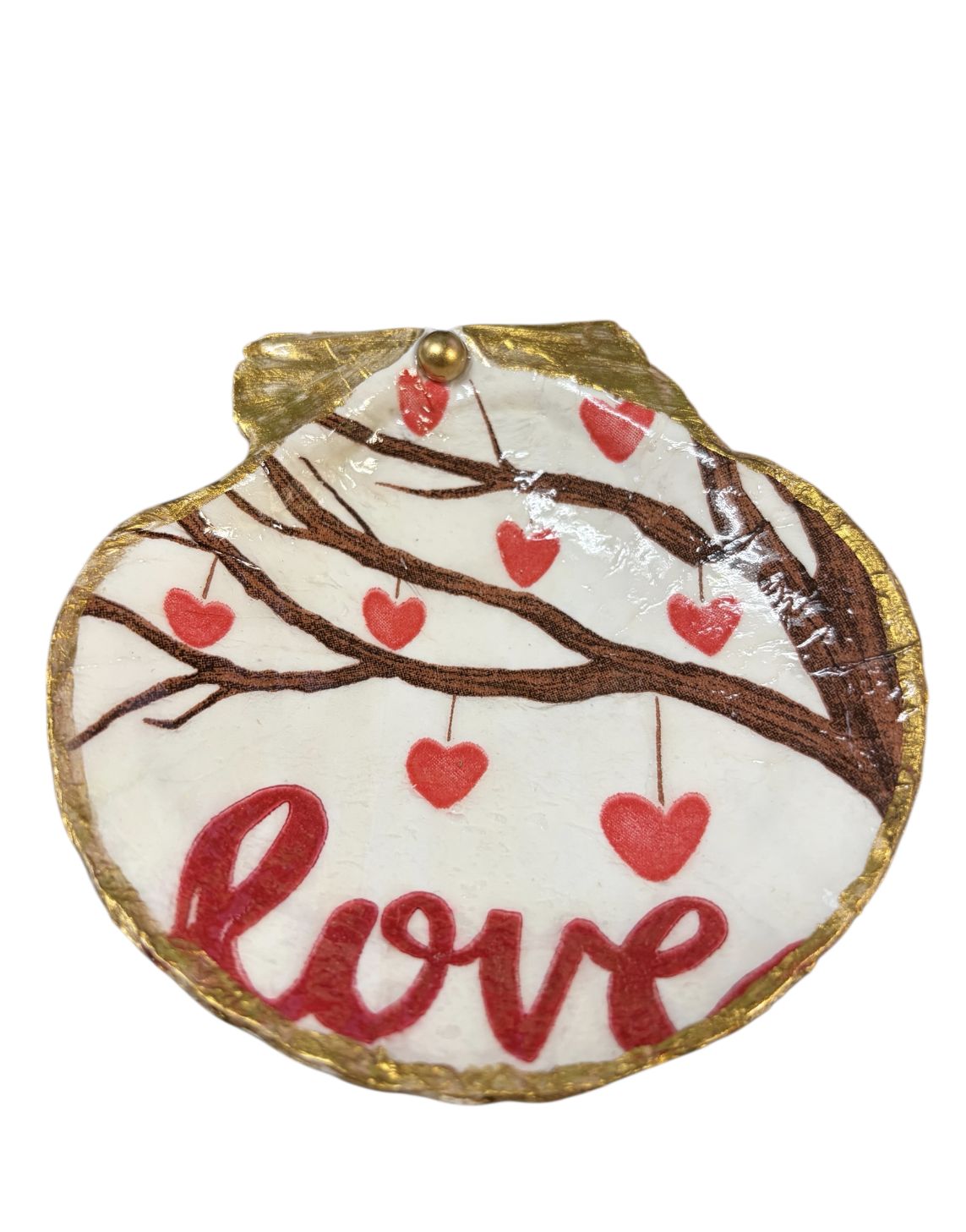 Wilson Clam Shell Trinket Dish Hearts