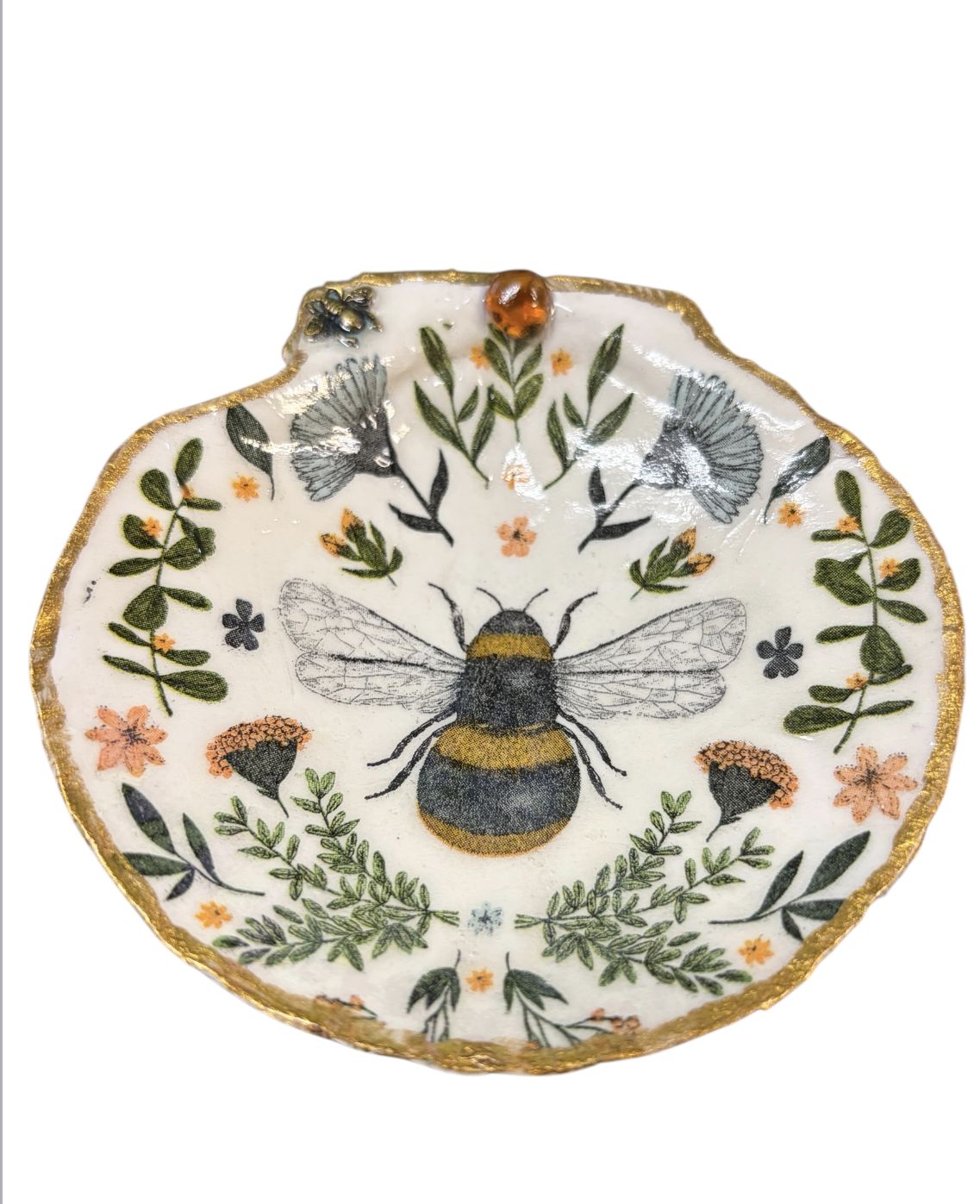 Wilson Clam Shell Trinket Dish Bee