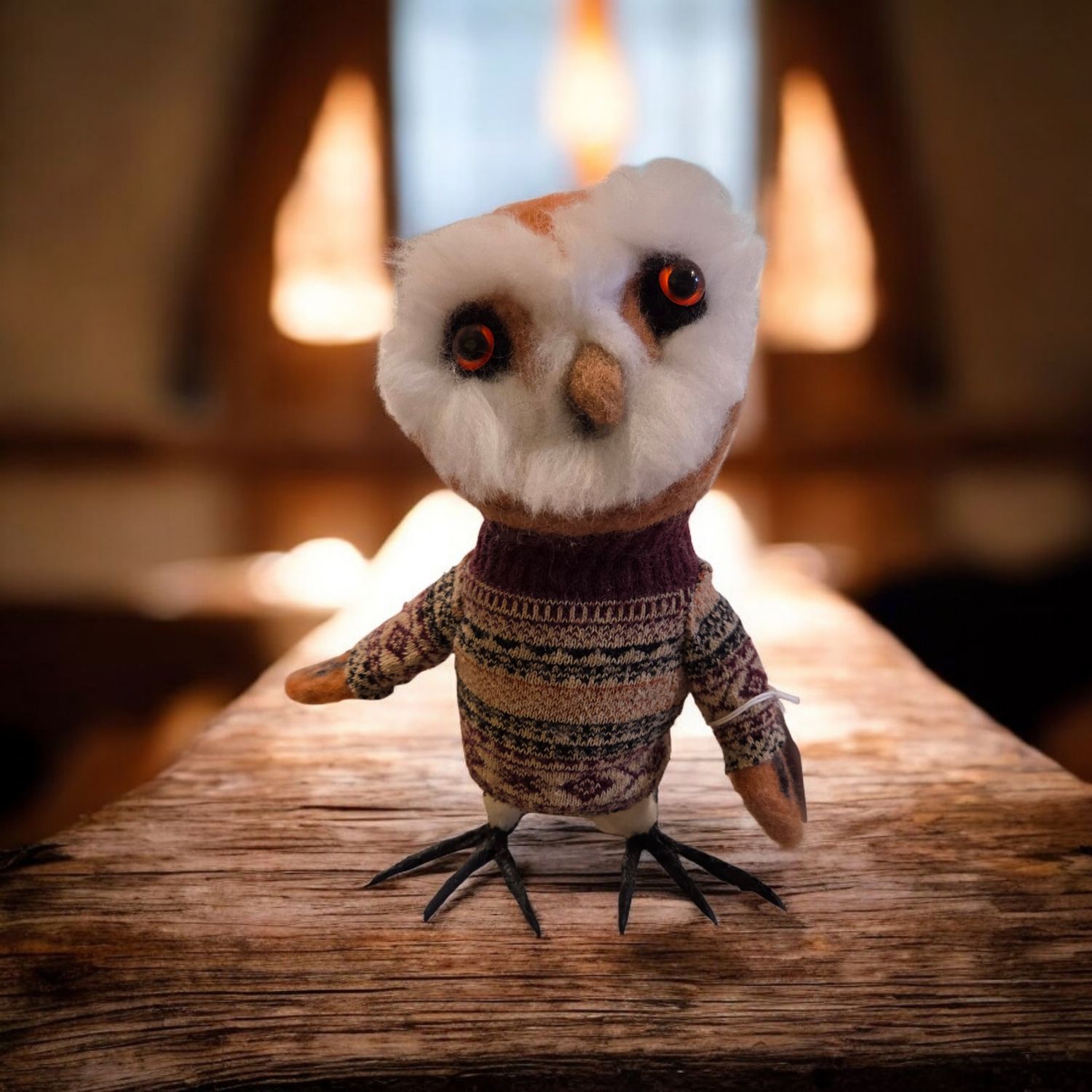 Wright Sweater Critters Felted Barn Owl