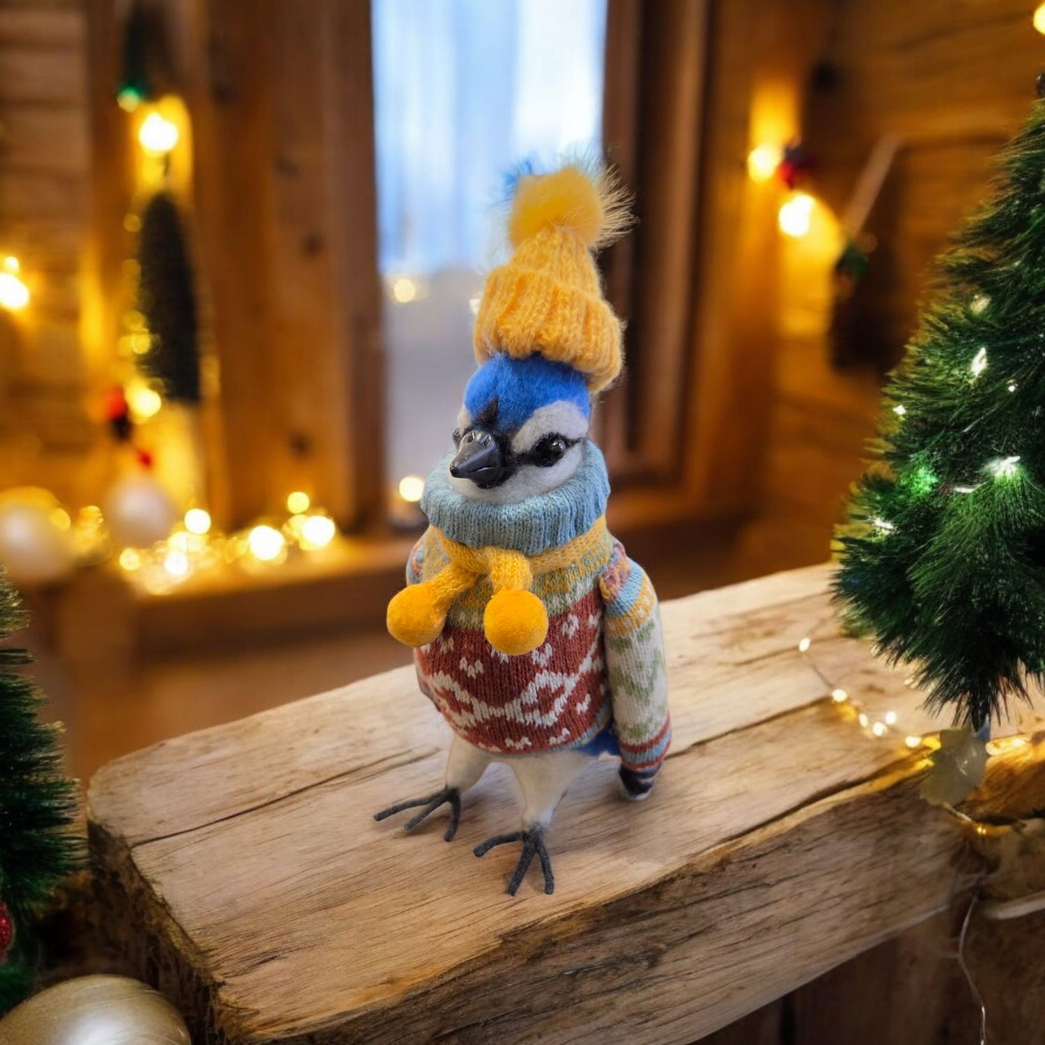 Wright Sweater Critters Felted Blue Jay