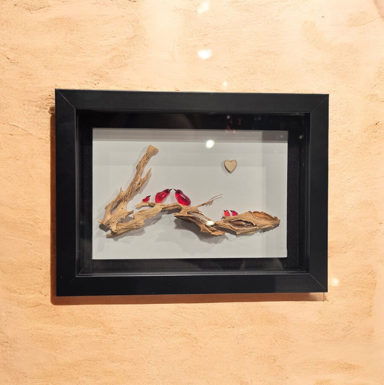 Pike Original Art "Cardinal Love" 6x8