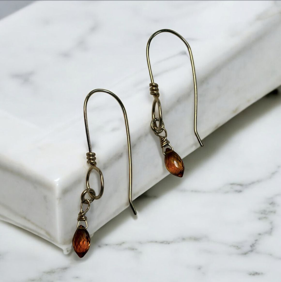 Robb Earrings Citrine Drops