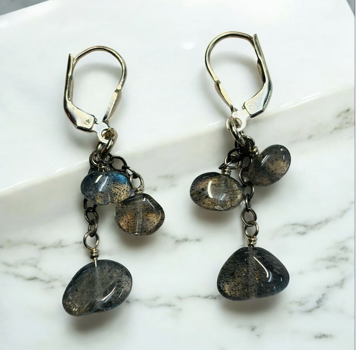 Robb Earring Labradorite Triple Dangles