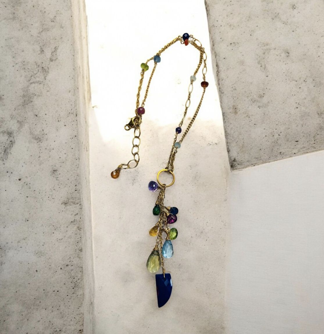 Robb Necklace Mixed Gemstones