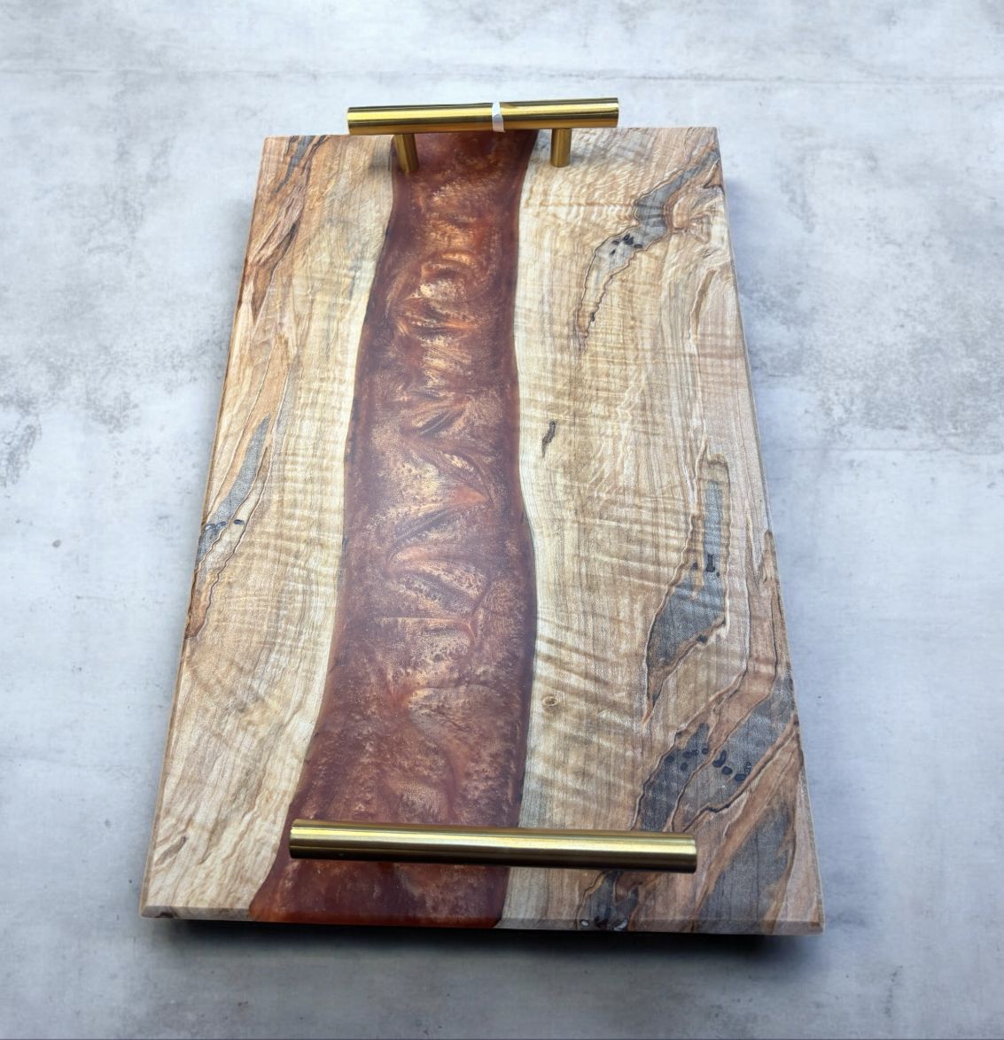 G.M. Charcuterie Board Ambrosia Maple and Bronze Resin