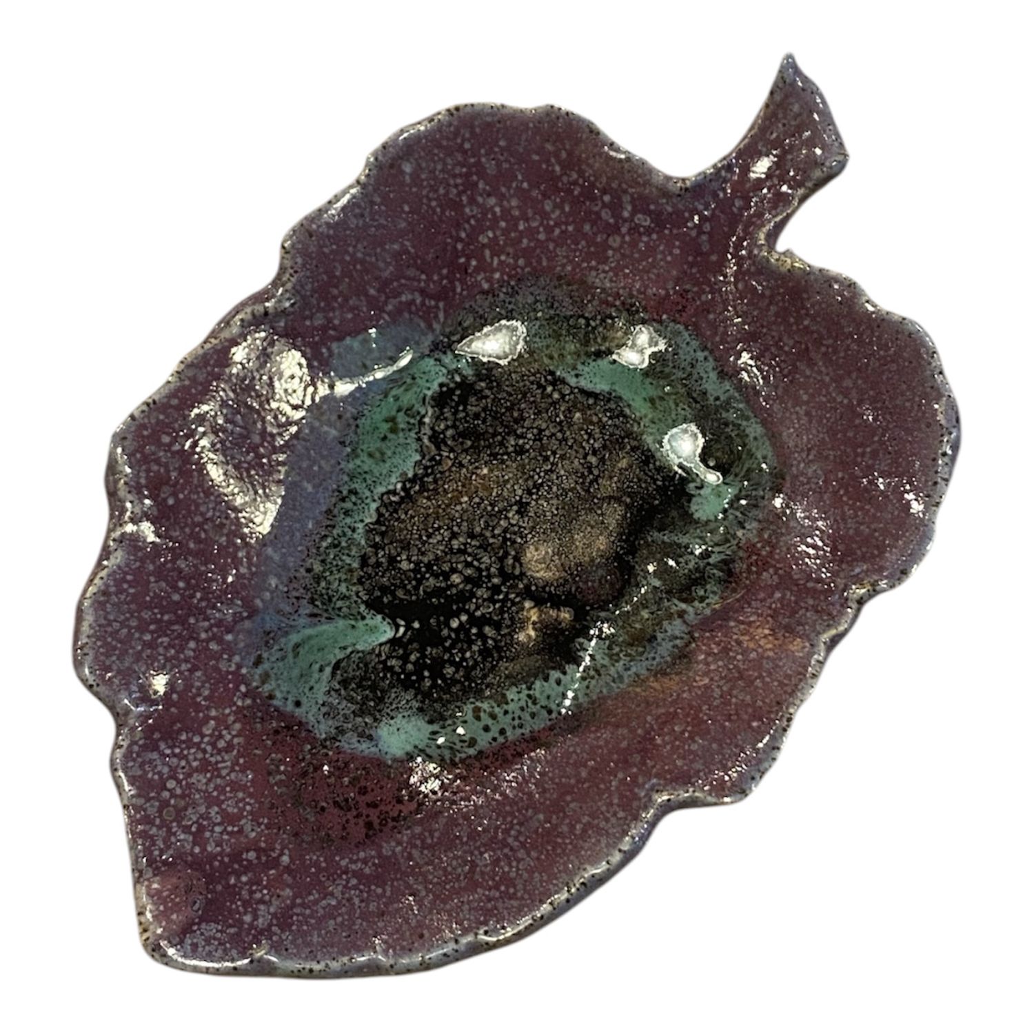Vision Spoon Rest Leaf Design, Color: Purple Green Black