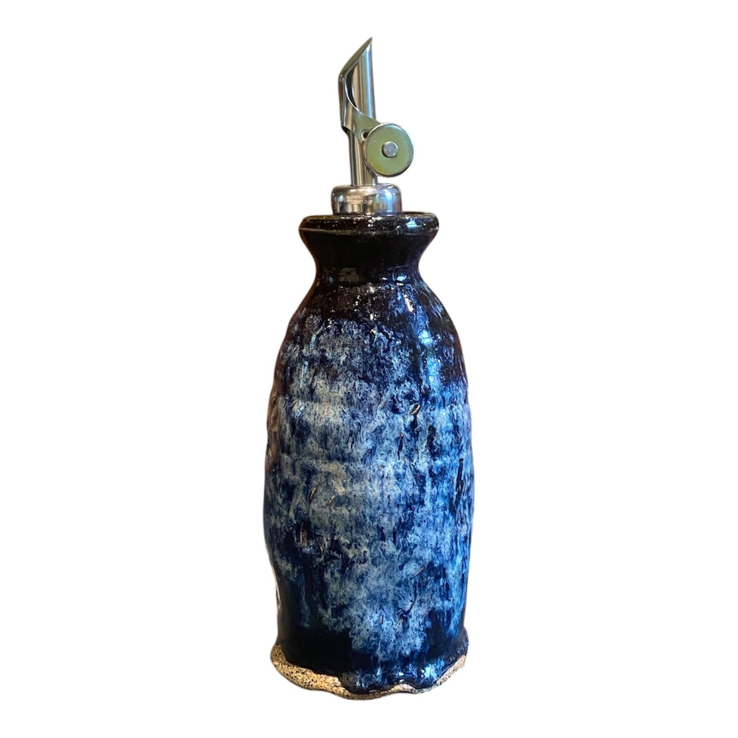 Vision Oil Cruet Large, Color: Dark Blue White
