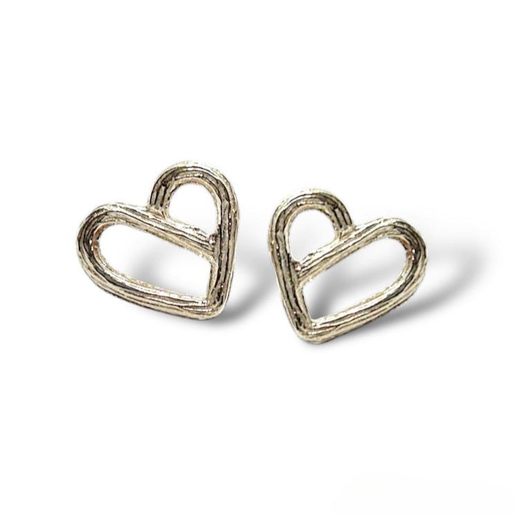 Keleher Earring Silver Heart Posts
