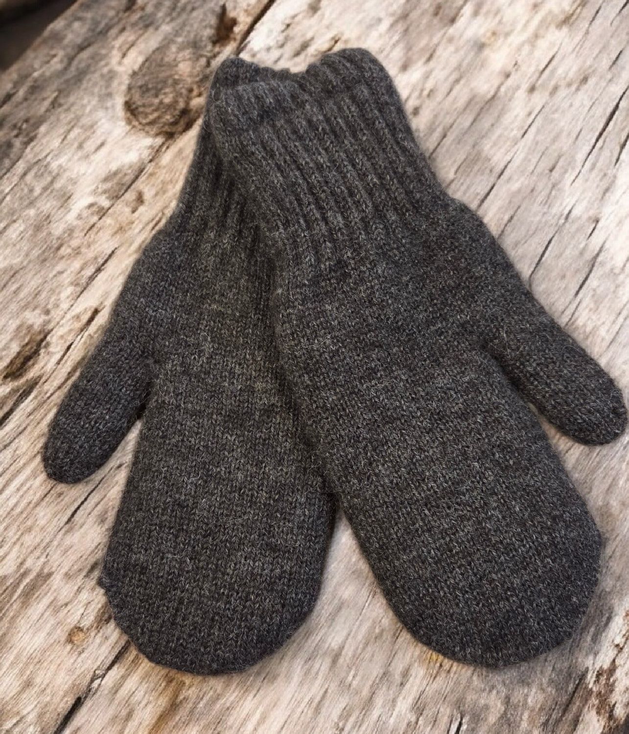 Grant Alpaca Boucle Mittens, Color: Gray, Size: Small