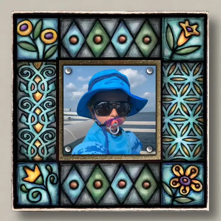 Macone Photo Frame Blue Motif SAF38