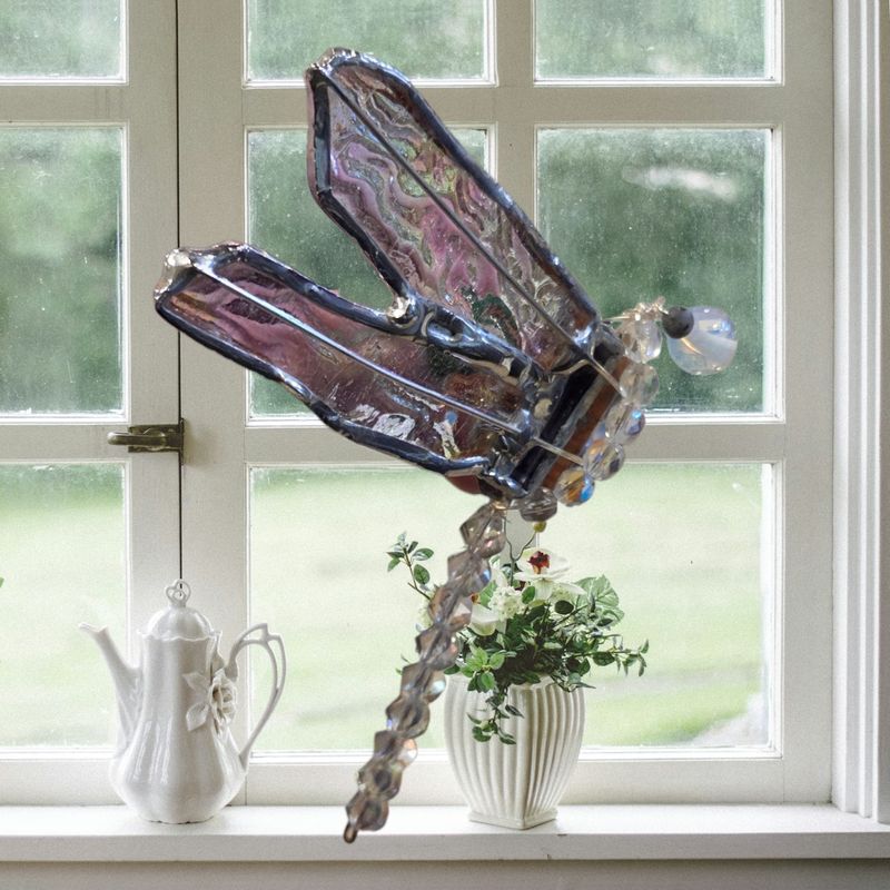 Horvath Stained Glass Dragonfly Dangler