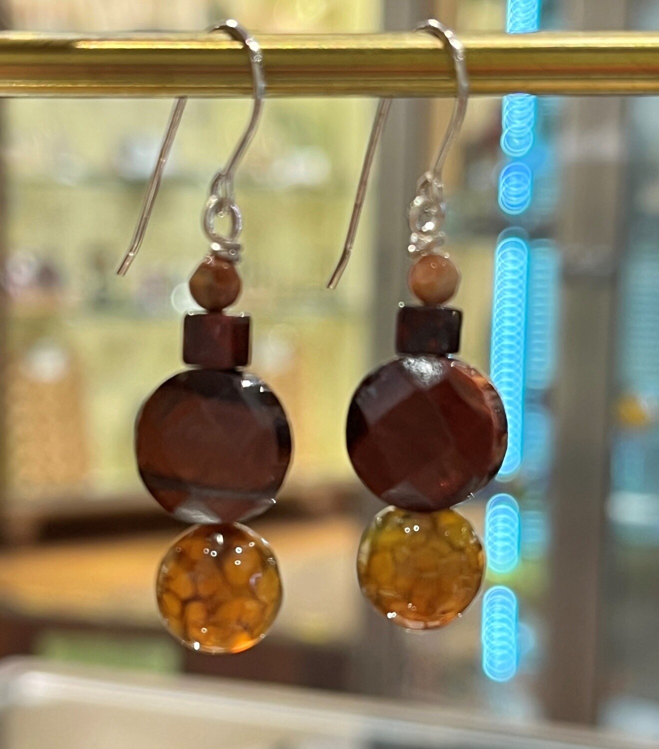 Rasmussen Earrings Fire Agate