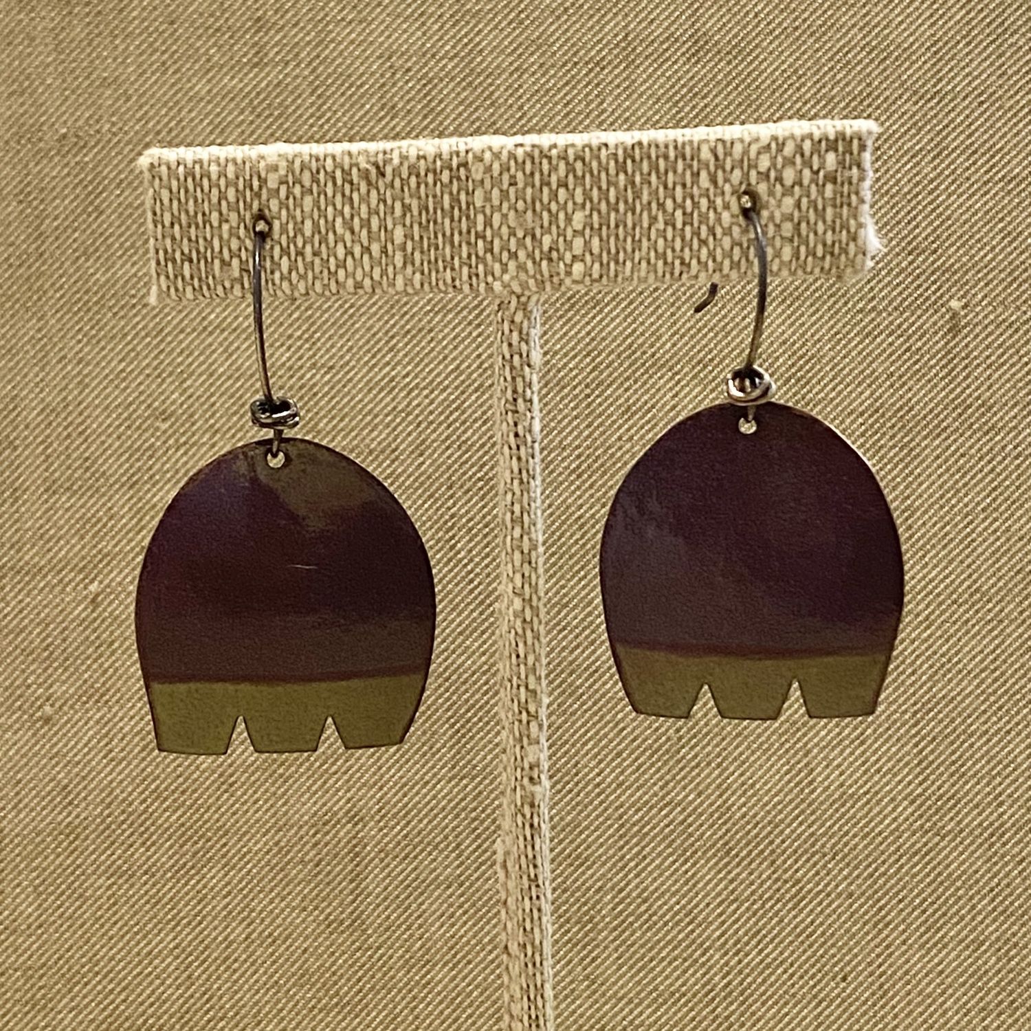 DiCesare Earrings Tulips Purple/Gold