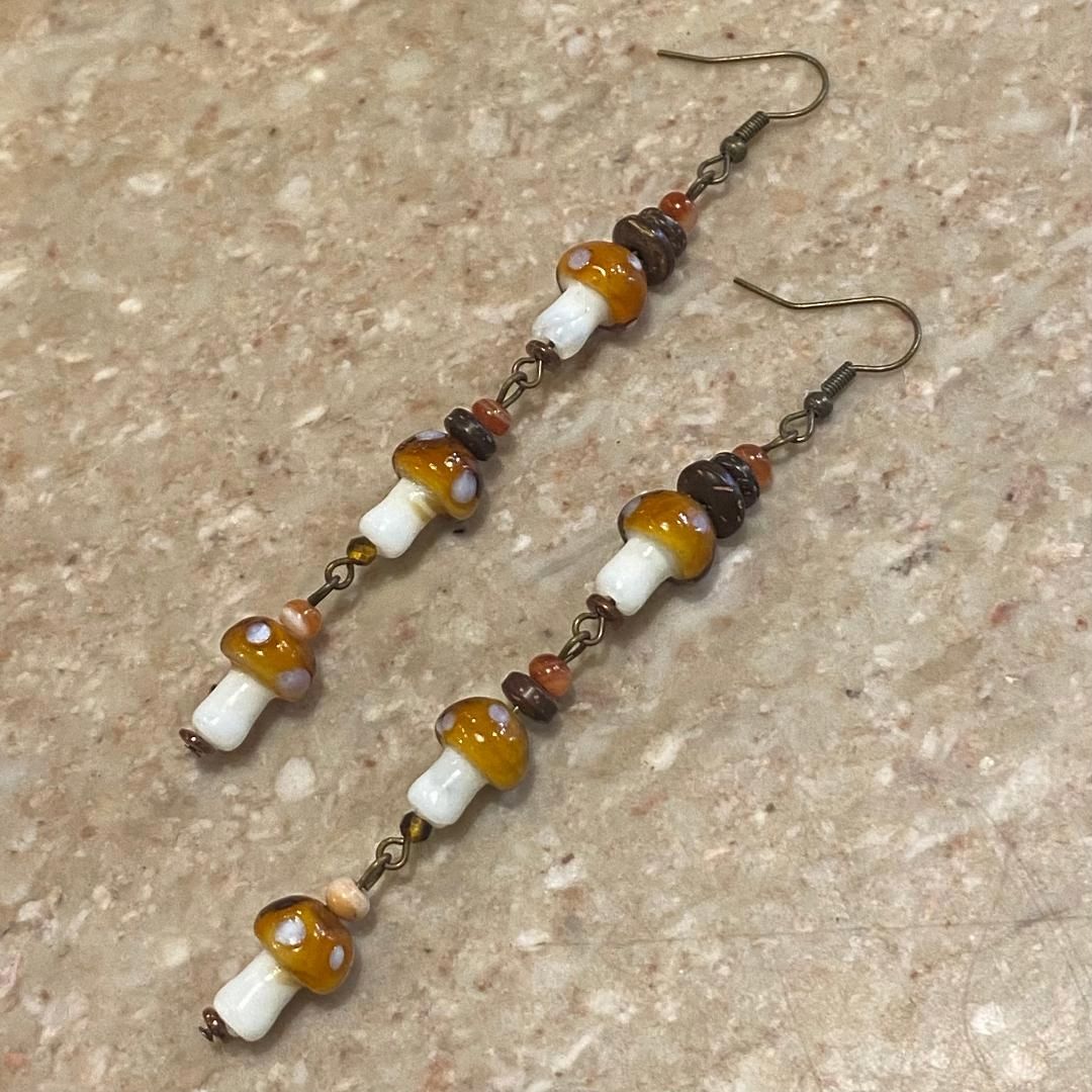 Ormsby Earrings Long Mushrooms