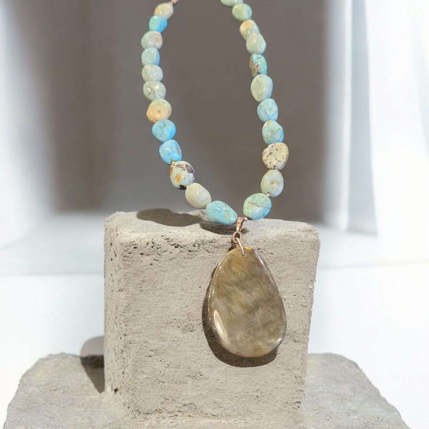 Nadeau Necklace Labradorite w/ Chrysocolla