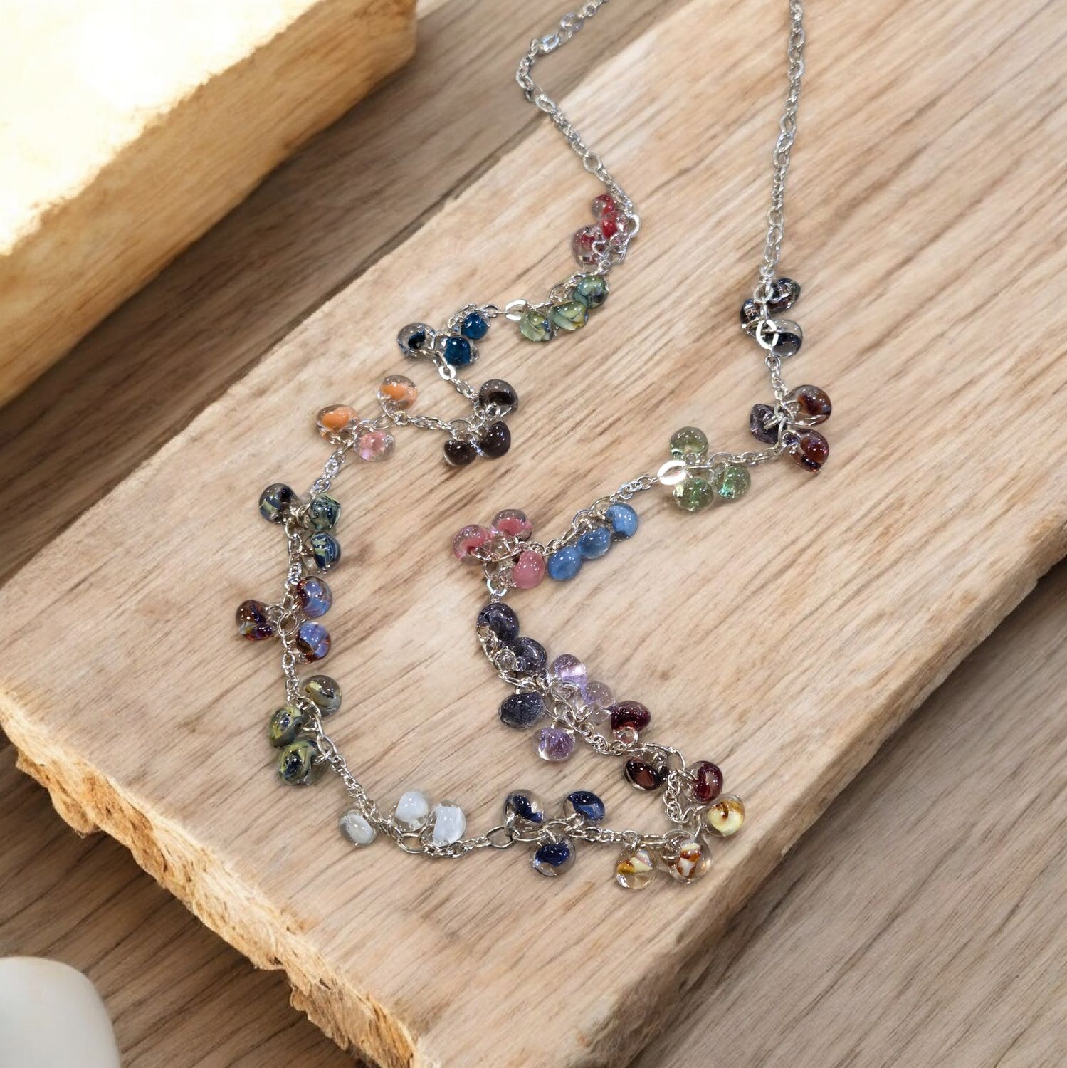 Whitney Necklace Rainbow Unicorn Bead