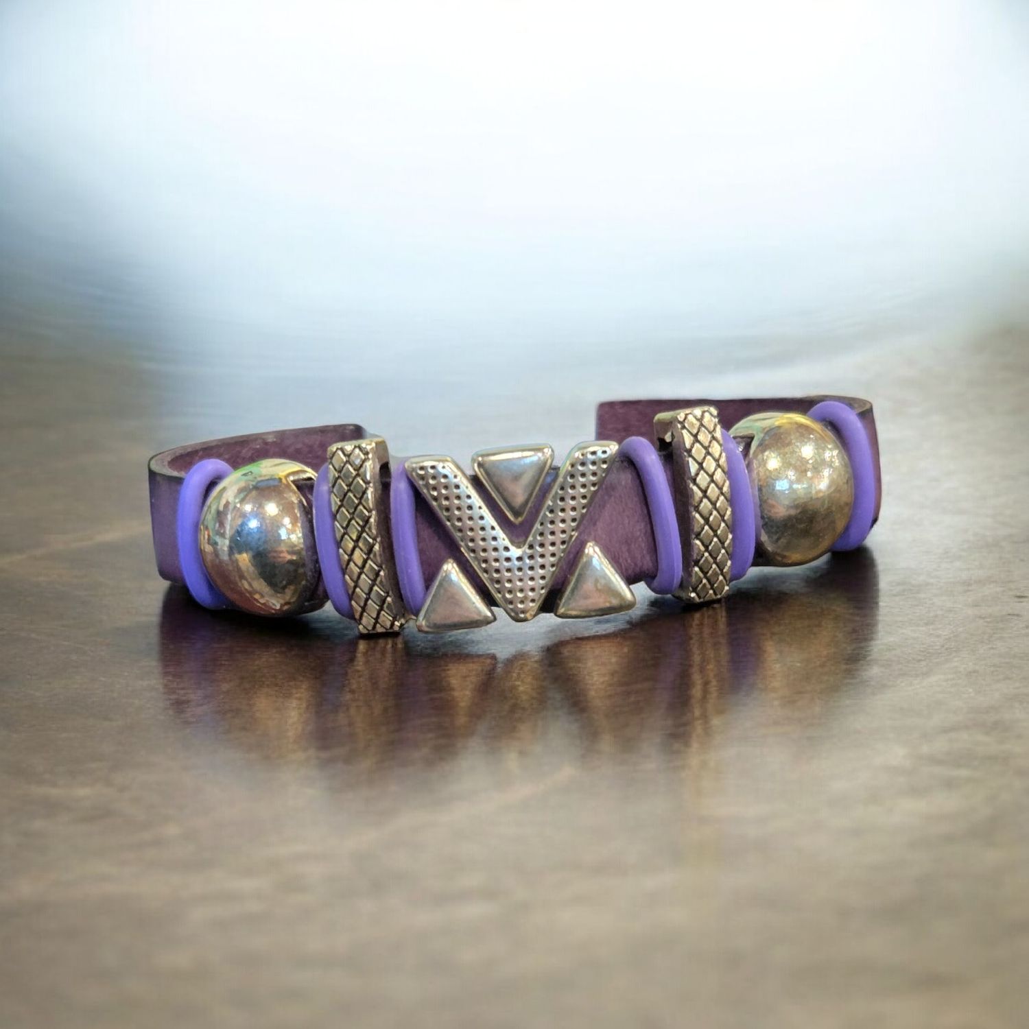 Whitney Bracelet Purple Aztec