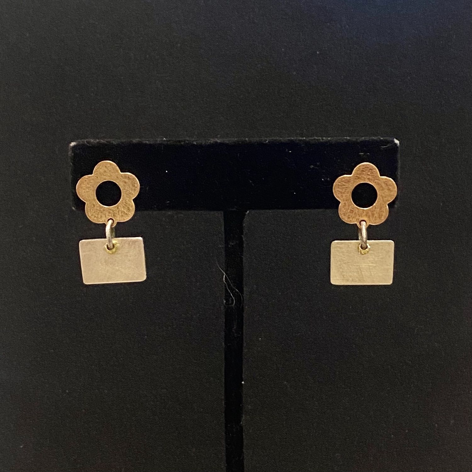 DiCesare Mixed Metal Flower Studs