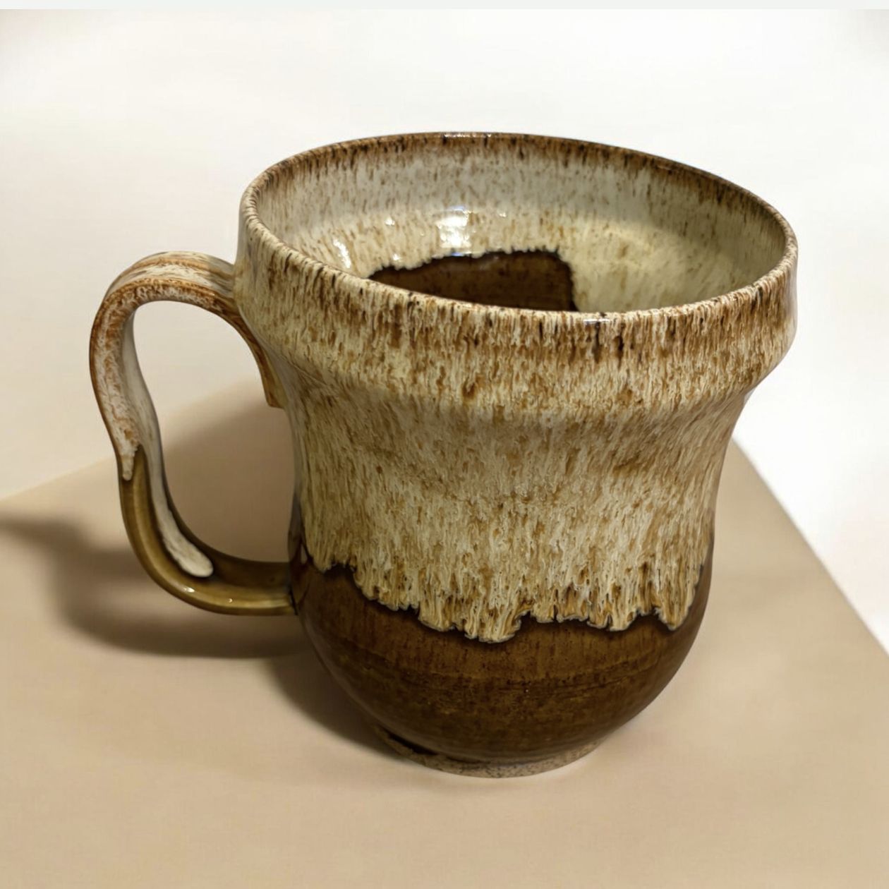 Okechukwu Extra Large Mug Brown Drip Glaze