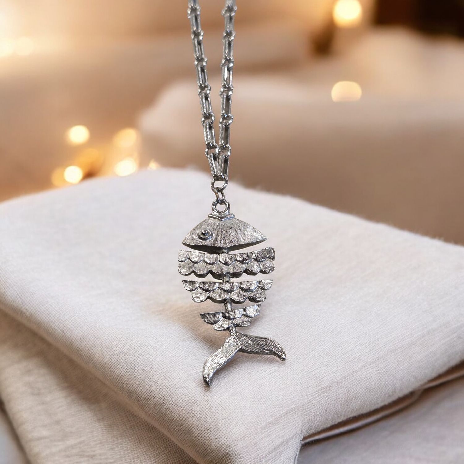 Nadeau Necklace "Fish on the Line"