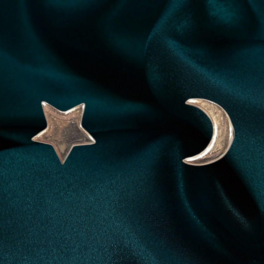 Sunshine Earring Crescent Moon and Star GF