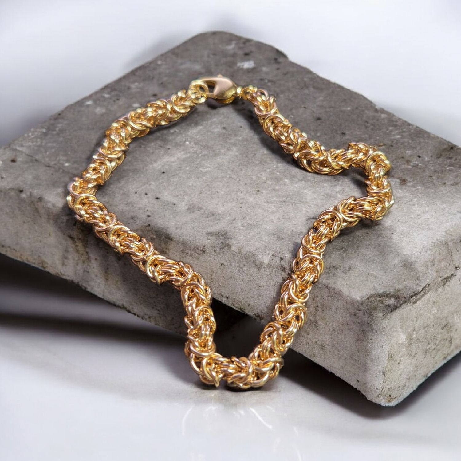 Whitney Bracelet Brass Byzantine Chain Maille