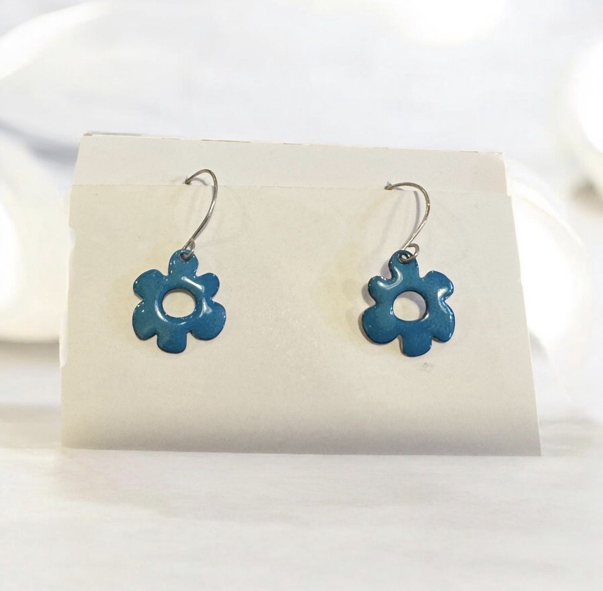DiCesare Earring Mini Flower Teal
