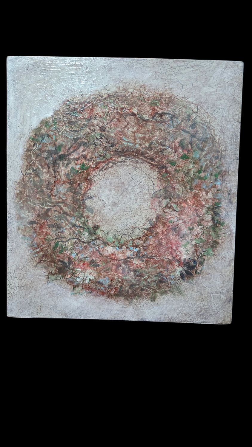 Haldoupis Original Painting Wreath Red