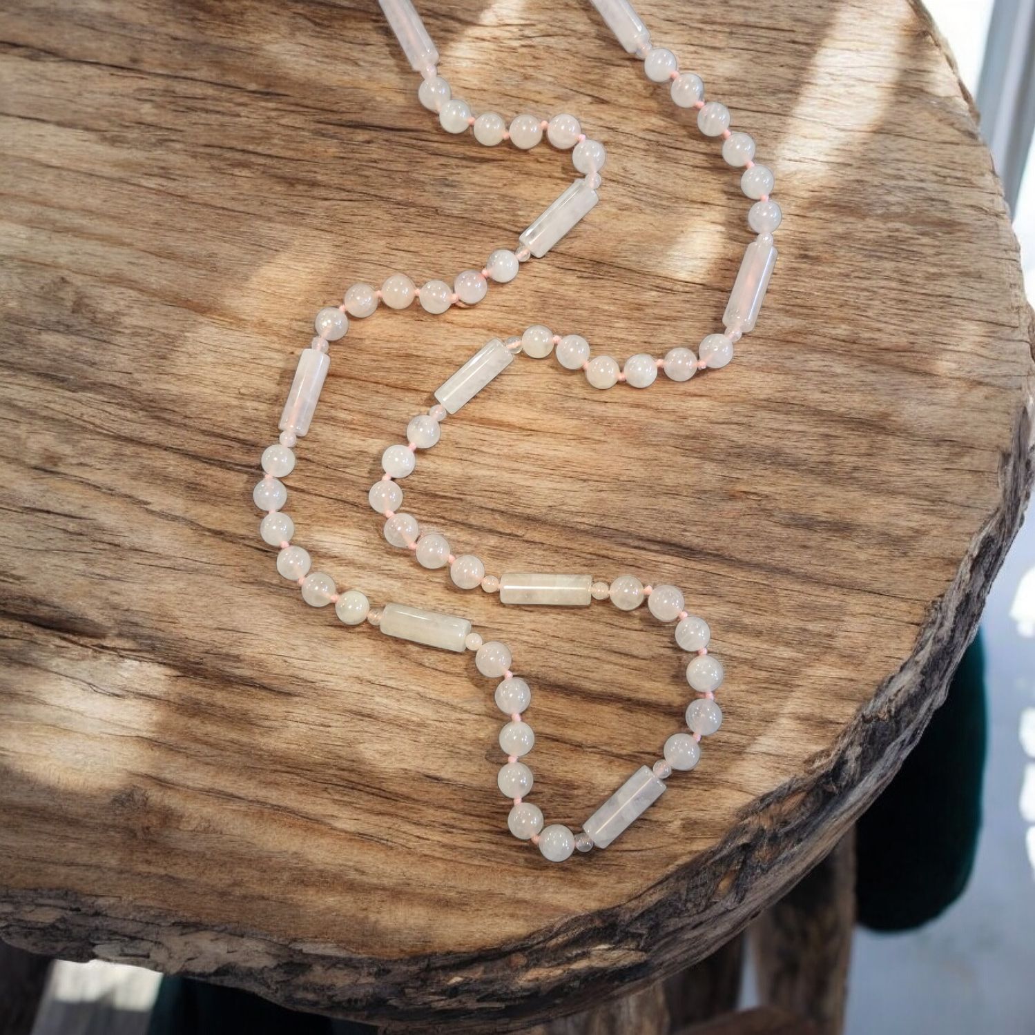 Nadeau Necklace Long Rose Quartz