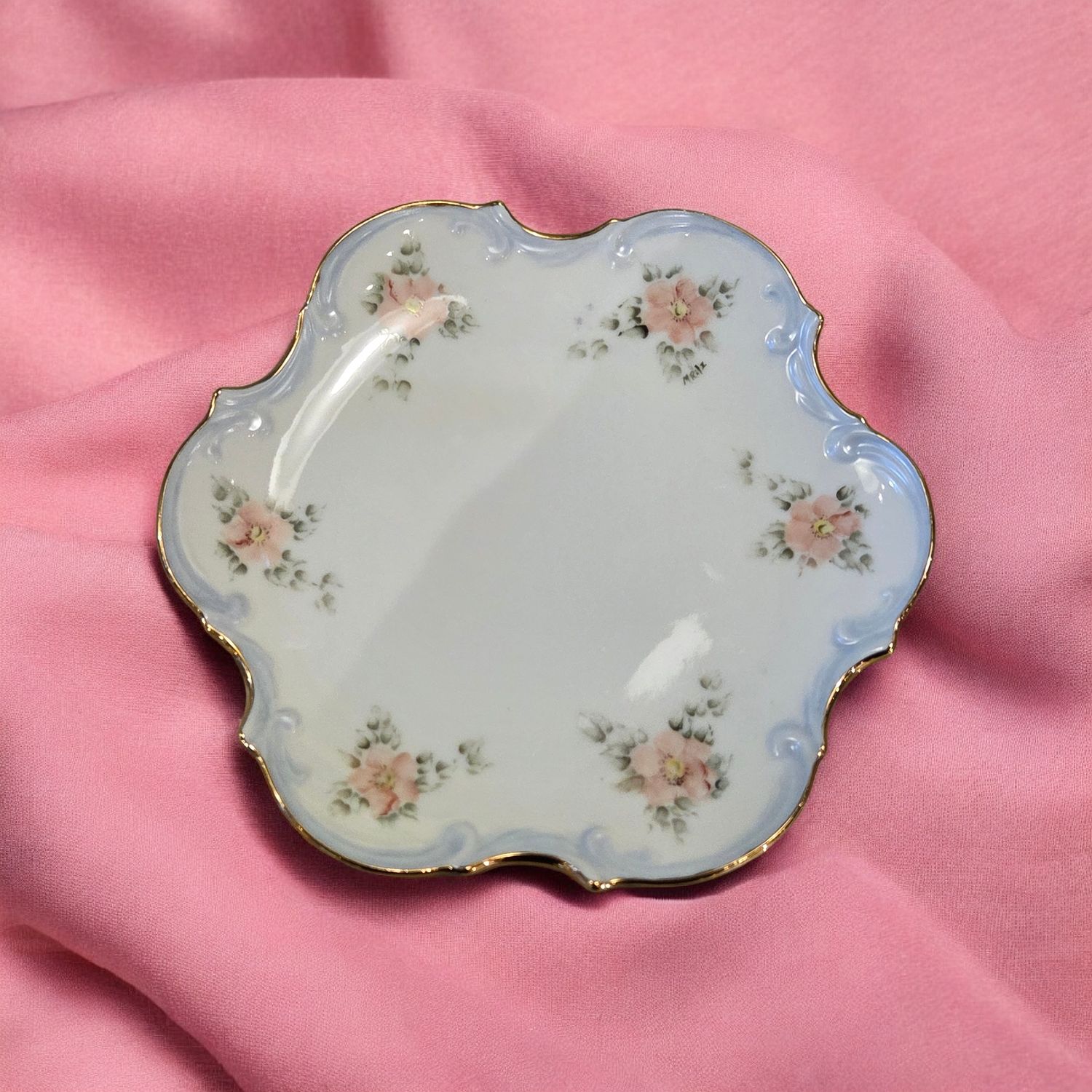Ritz Porcelain Dish with Gold Borders