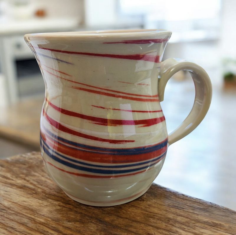 BMF Mug Red and Blue Swirl