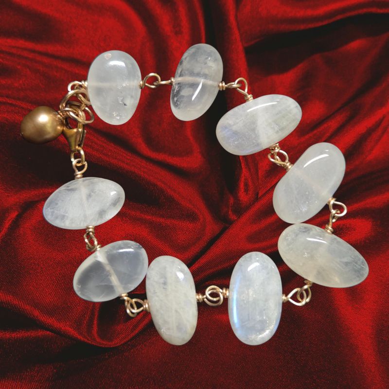 Robb Bracelet Gold Fill and Moonstone