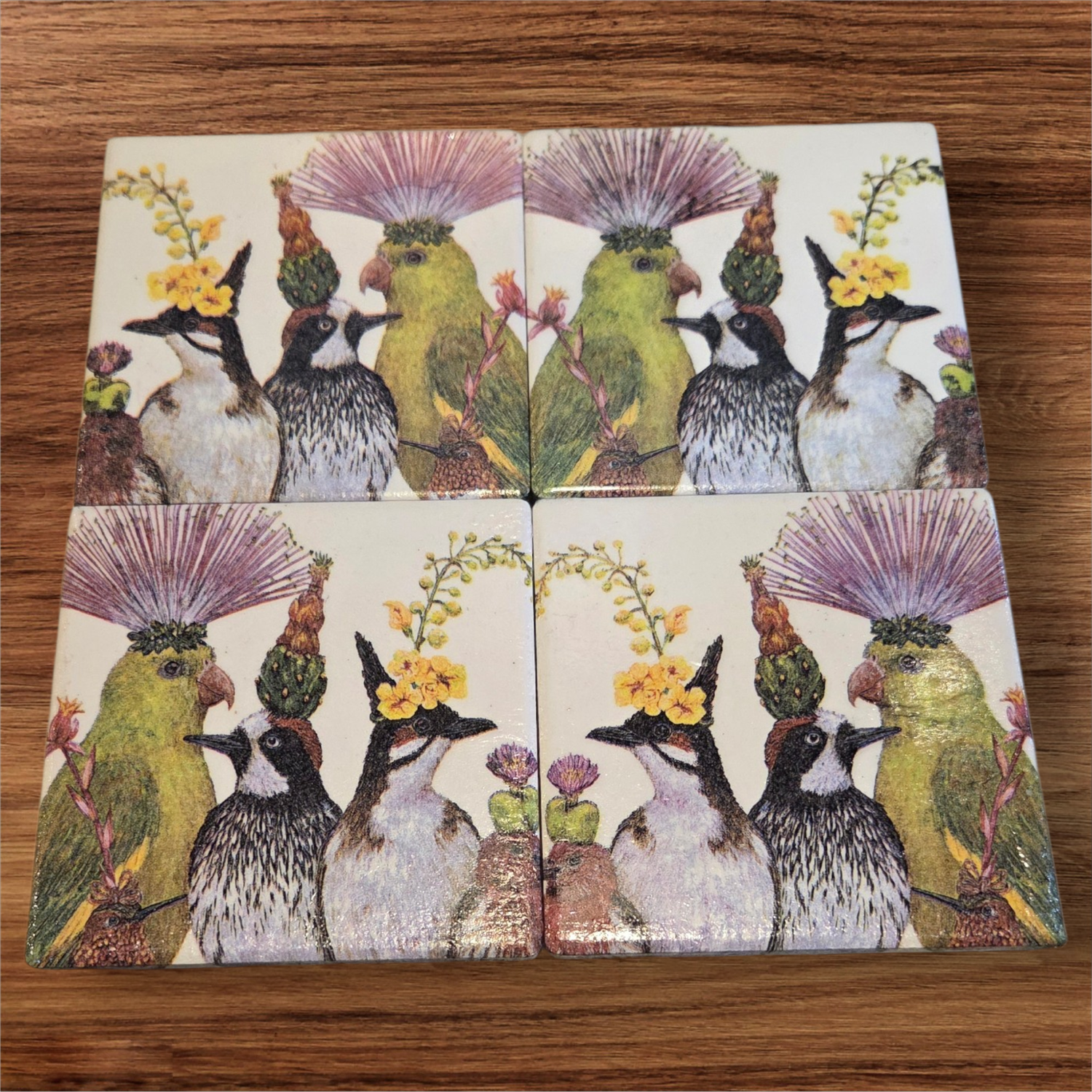 Wilson Coasters Set of 4 Animals with Hats 7