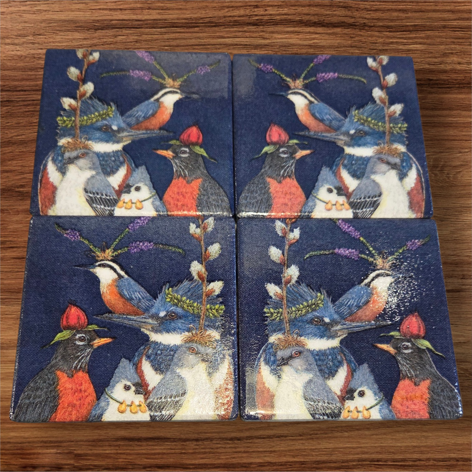 Wilson Coasters Set of 4 Animals with Hats 2