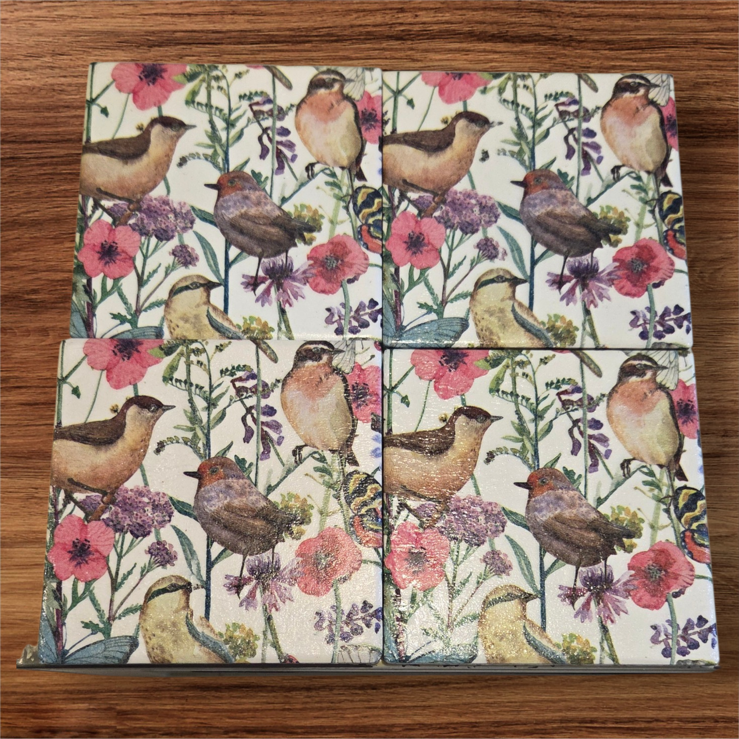 Wilson Coasters Set of 4 Flora and Fauna Spring