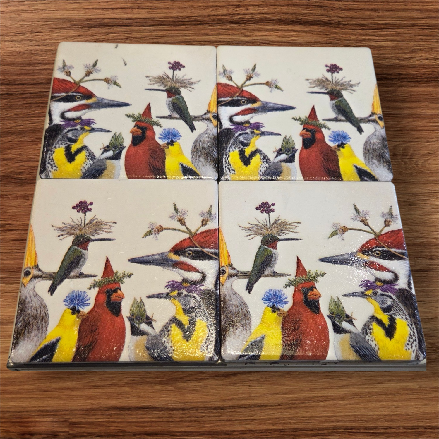 Wilson Coasters Set of 4 Animals with Hats 5