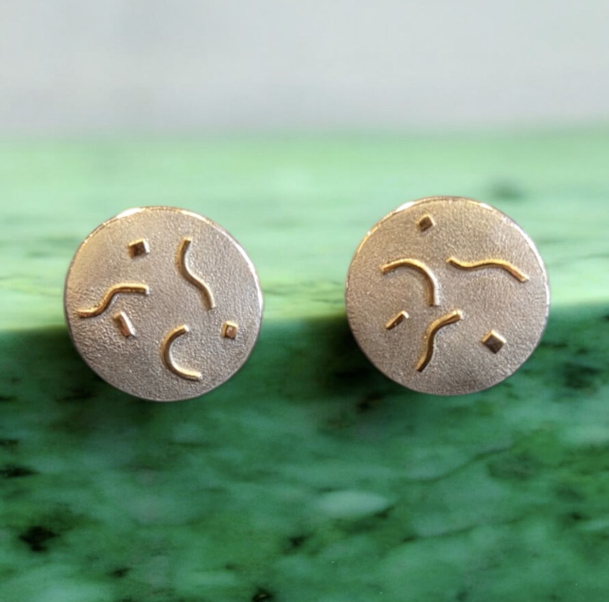 Sznajderman Earring "Confetti" Circle Stud 1/2"