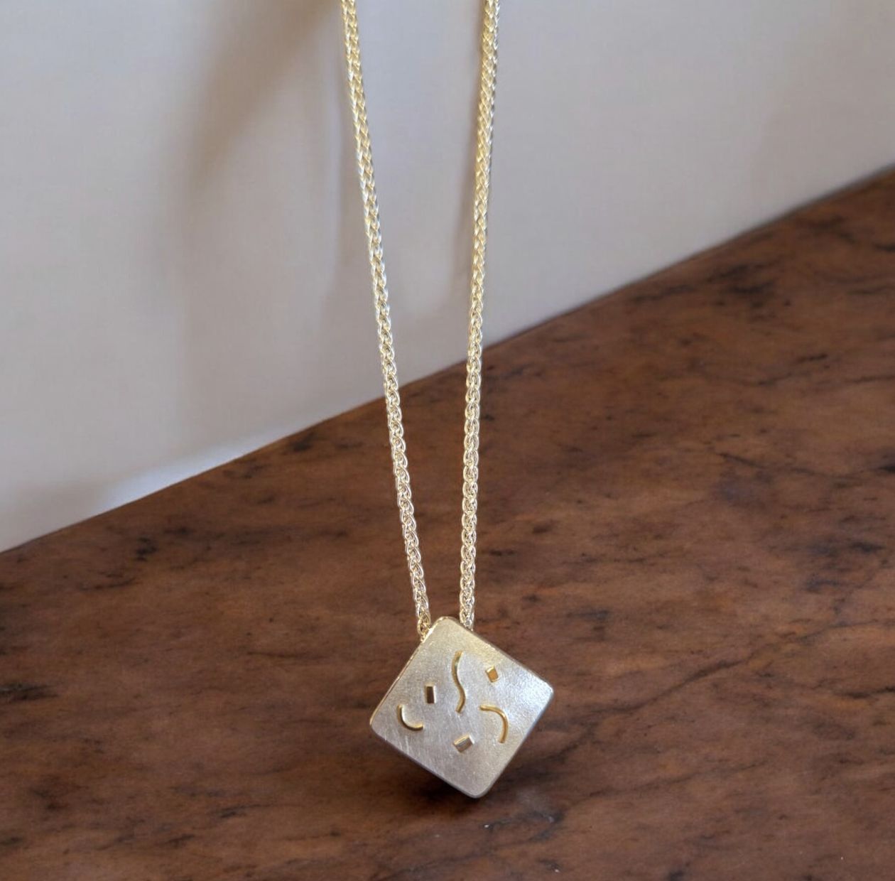 Sznajderman Necklace "Confetti" Square 1/2"