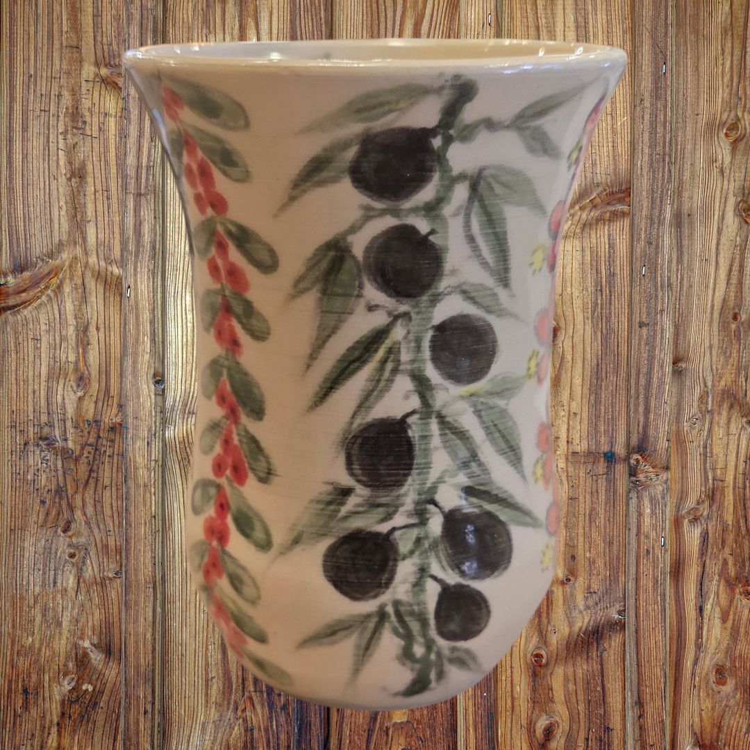 Johnson Vase/ Tumbler Small Flowers and Veggies