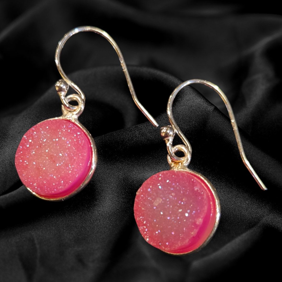 Trueworthy Earring Sparkly Pink Druzy SS