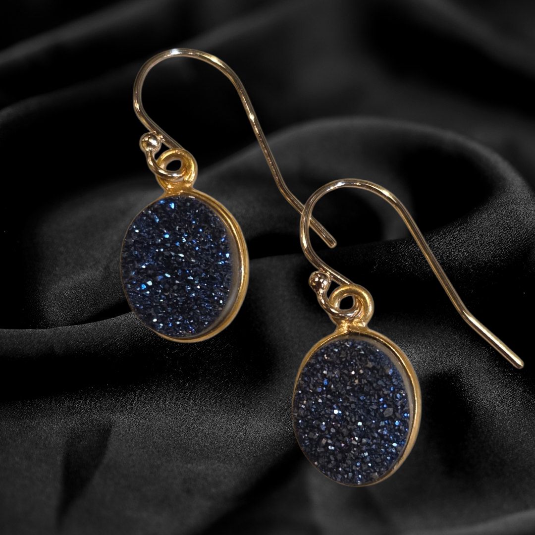 Trueworthy Earring Small Oval Nazy Druzy