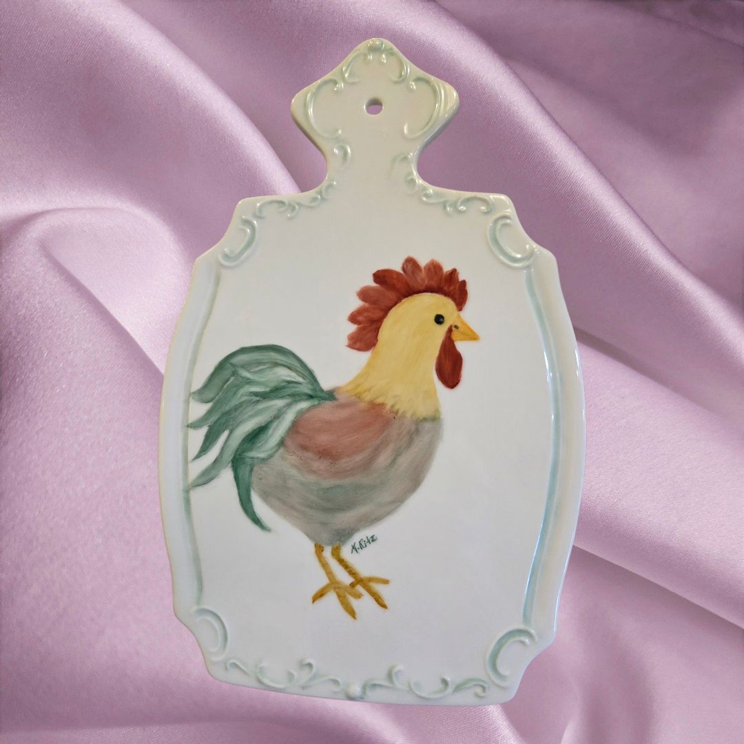 Ritz Porcelain Rooster Cheese and Cracker Board