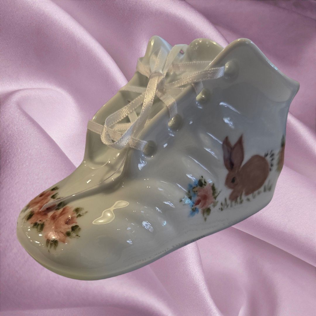 Ritz Porcelain Baby Shoe Savings Bank