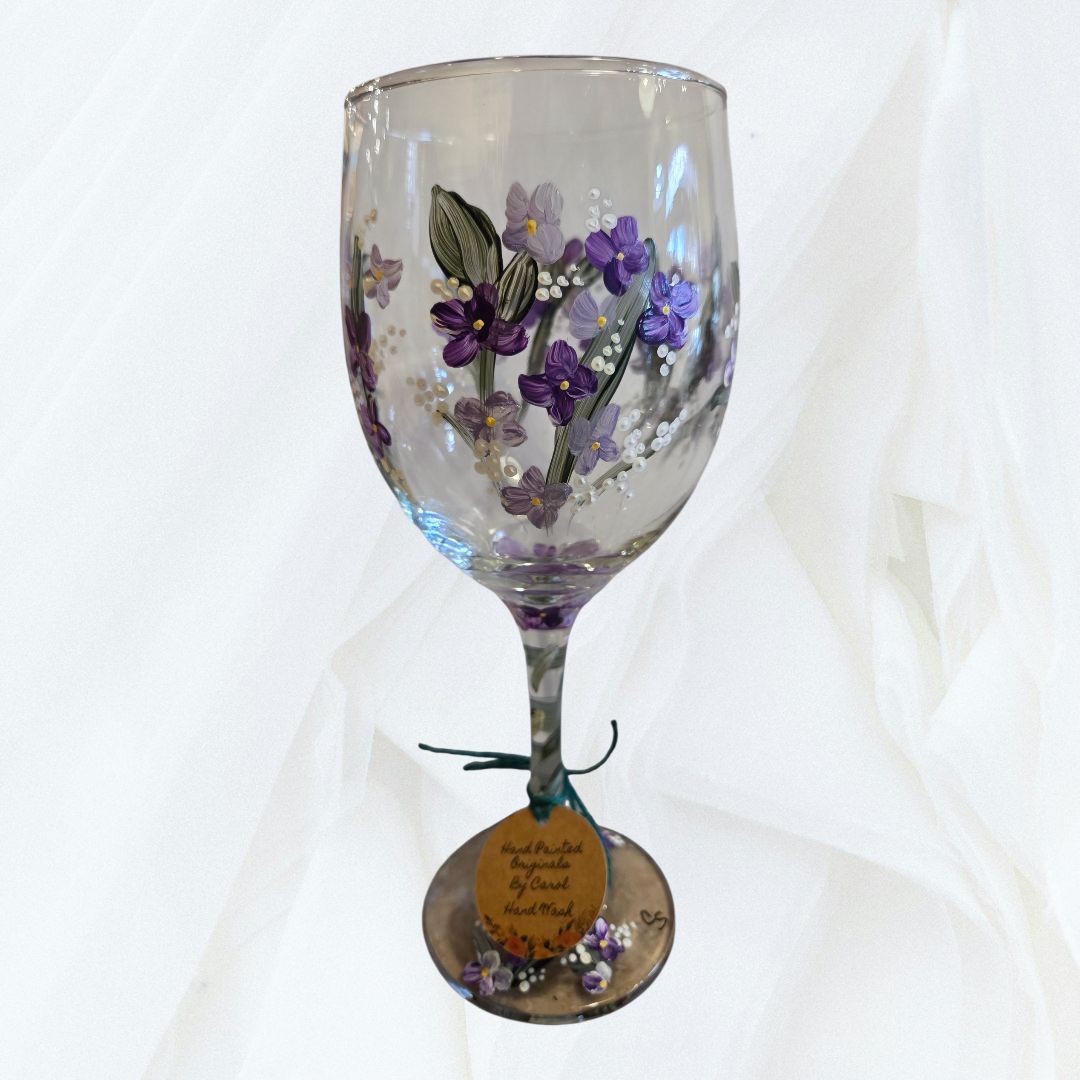 Snyder 20oz Violets Wine Glass #2