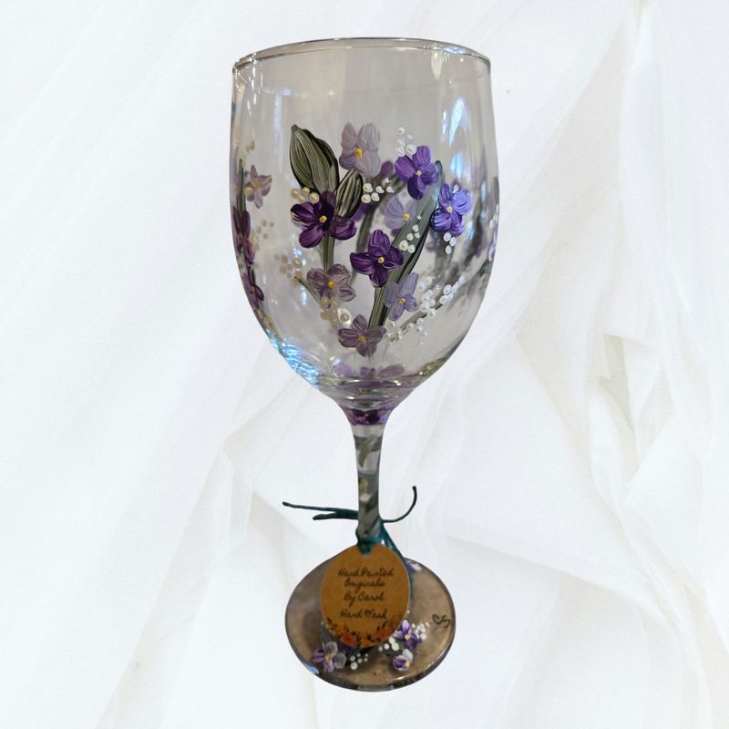 Snyder 20oz Violets Wine Glass #2
