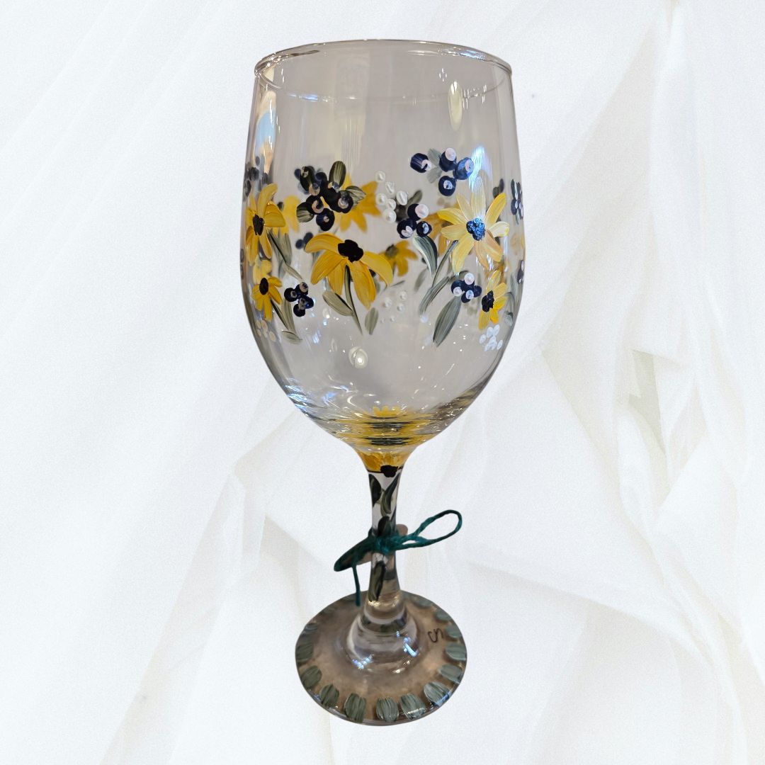 Snyder 20oz Black Eyed Susan Wine Glass