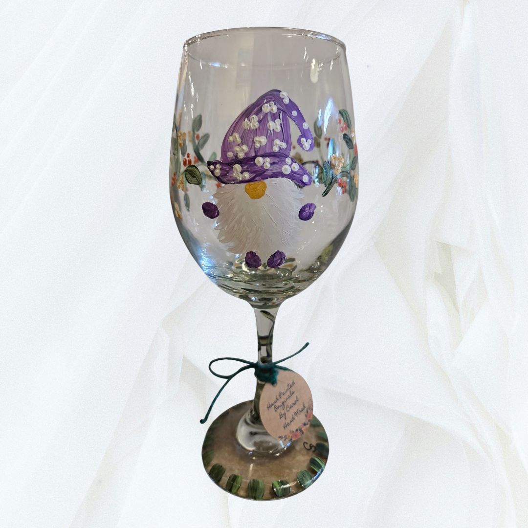 Snyder 20oz Purple Spring Gnome Wine Glass
