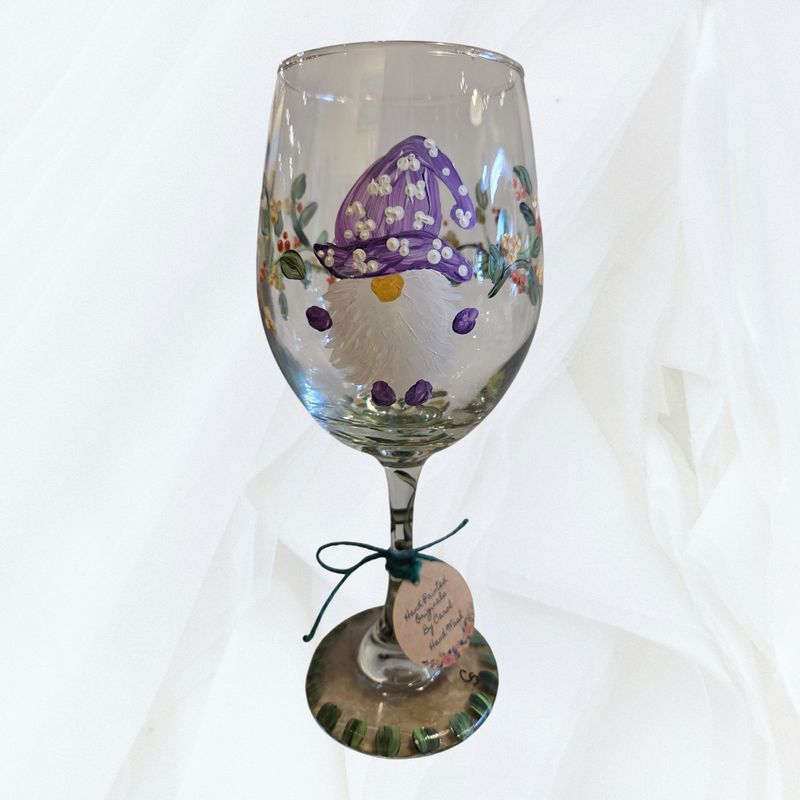 Snyder 20oz Purple Spring Gnome Wine Glass