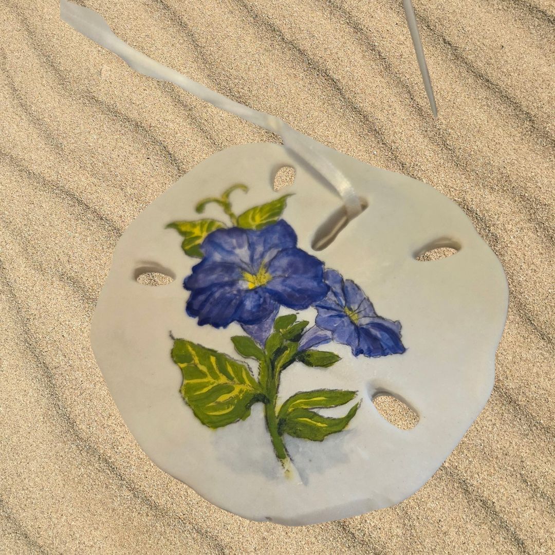 Vitale Hand Painted Sand Dollar "Morning Glory"